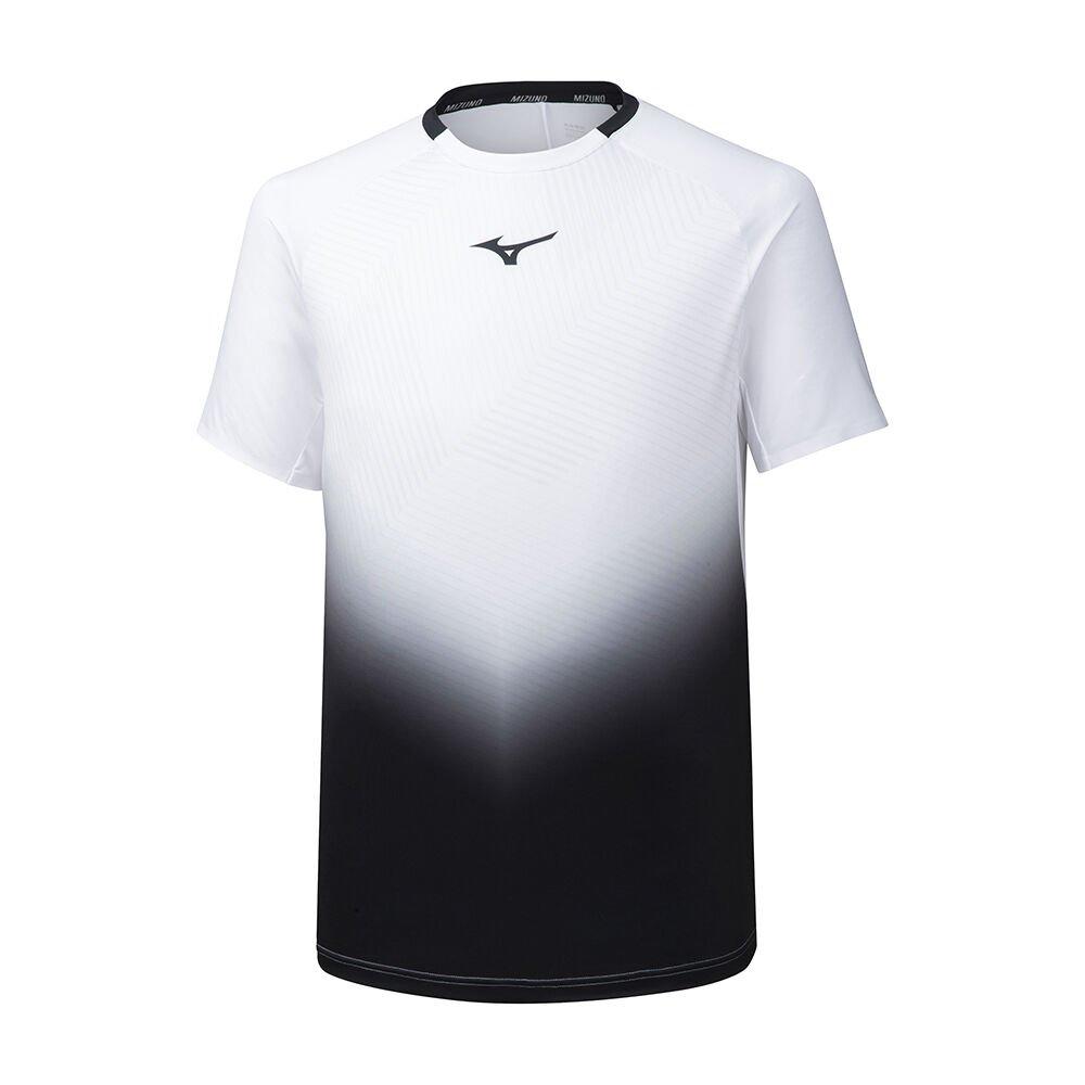 Men's Mizuno T-Shirts Black/White Shadow Graphic Apparel - K2GA951090